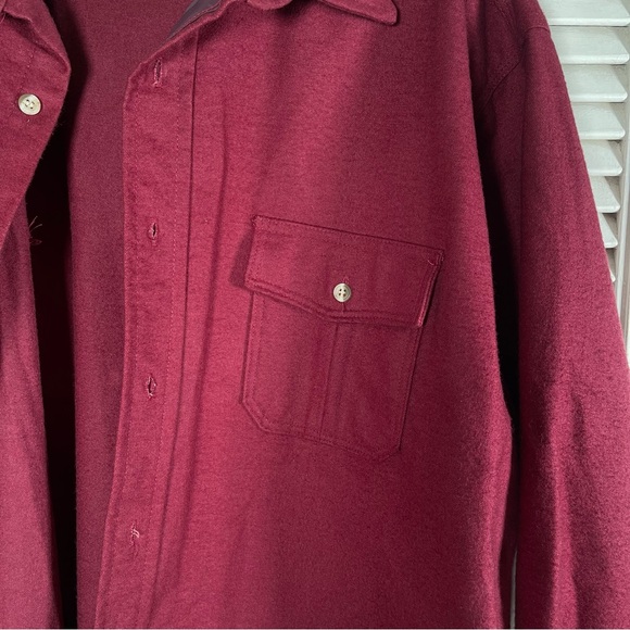The Sportsman’s Guide Men’s Burgundy Vintage Flannel Shirt – 2X Large - Picture 4 of 13